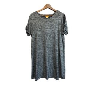 Ruby Rd Women's T Shirt Dress Striped Short‎ Sleeve Casual Comfy Size L